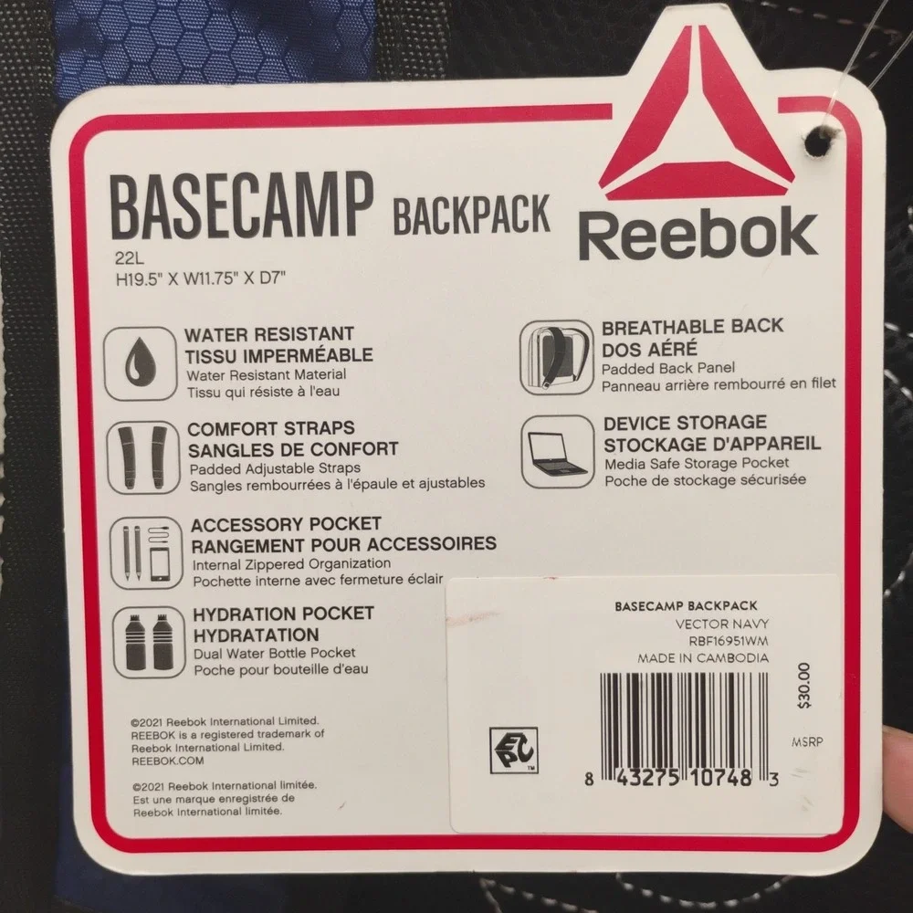 Reebok nwt basecamp